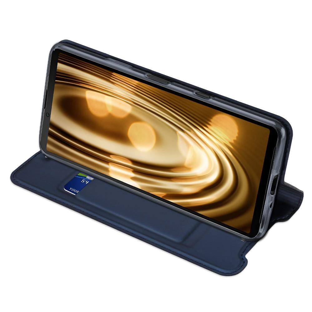 Étui portefeuille Skin Pro Series Sony Xperia 10 III, Bleu