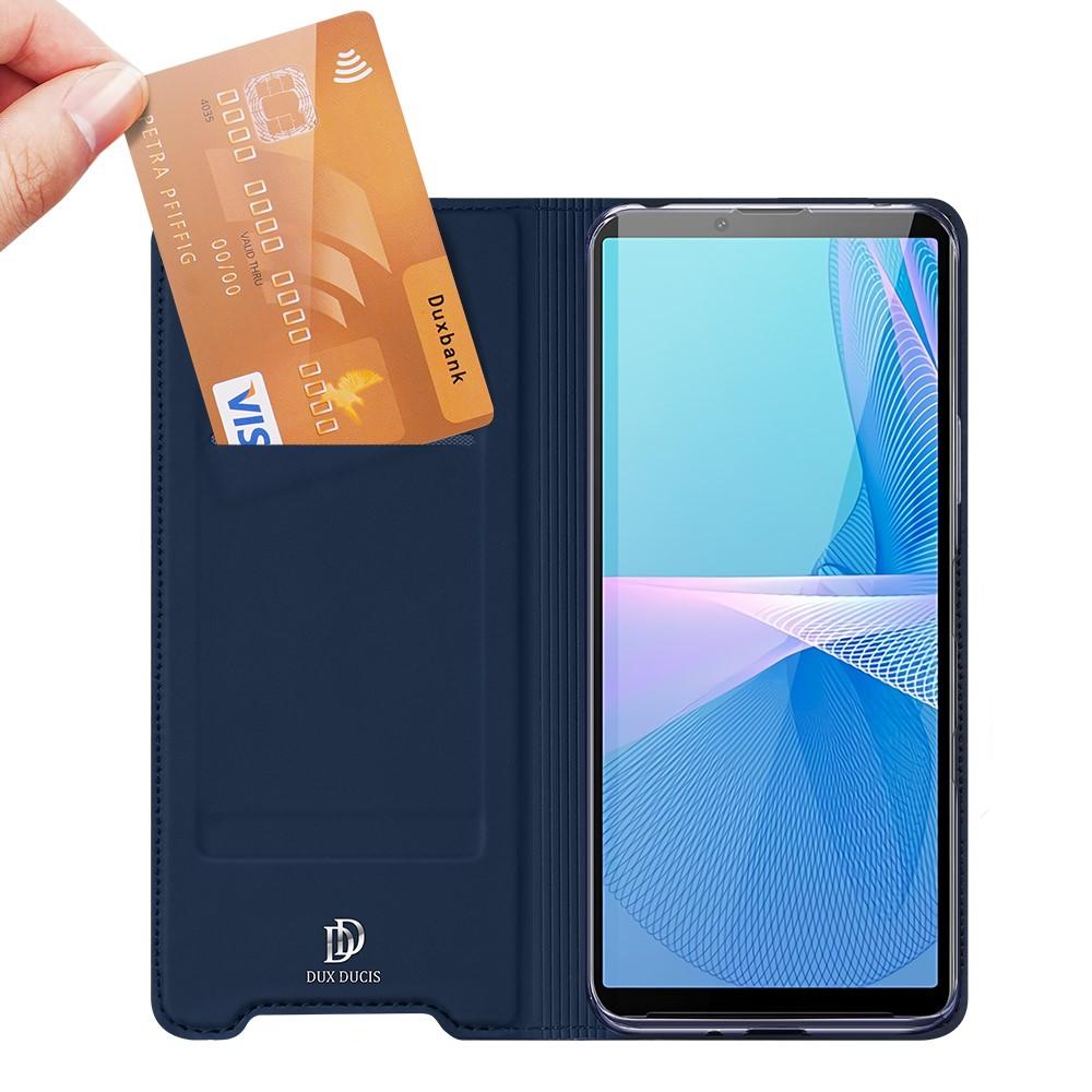 Étui portefeuille Skin Pro Series Sony Xperia 10 III, Bleu