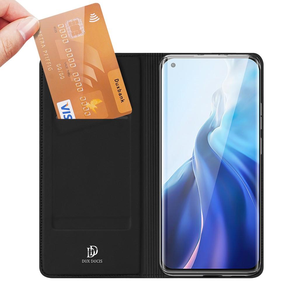 Étui portefeuille Skin Pro Series Xiaomi Mi 11, Noir