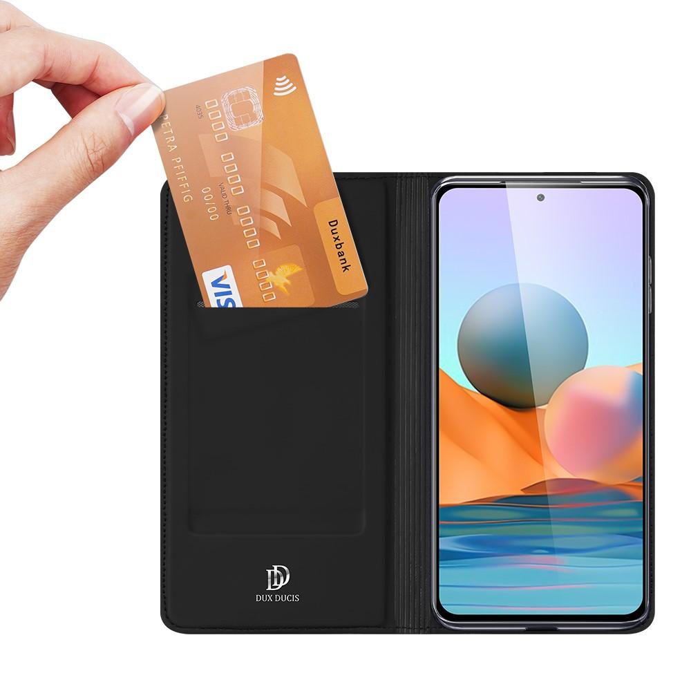 Étui portefeuille Skin Pro Series Xiaomi Redmi Note 10 Pro, Noir