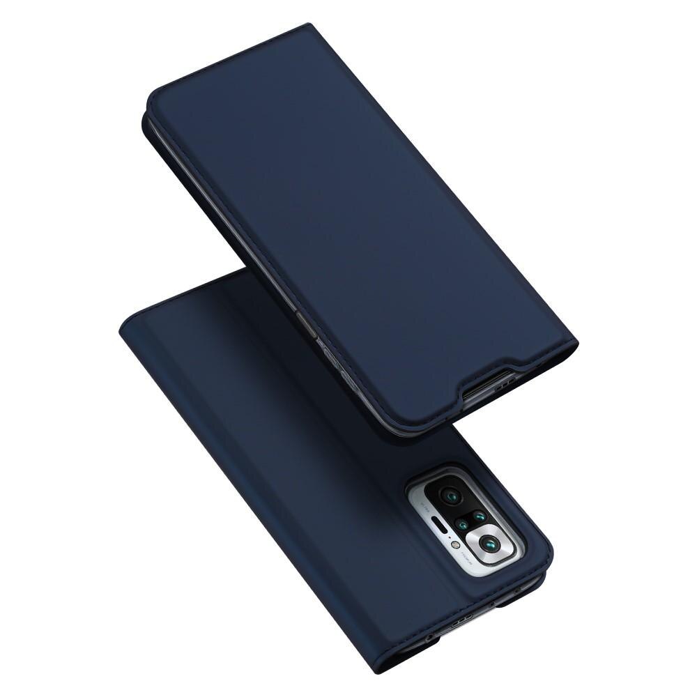Étui portefeuille Skin Pro Series Xiaomi Redmi Note 10 Pro, Bleu