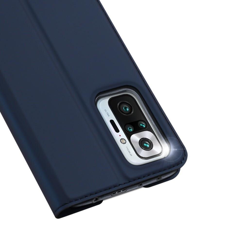 Étui portefeuille Skin Pro Series Xiaomi Redmi Note 10 Pro, Bleu