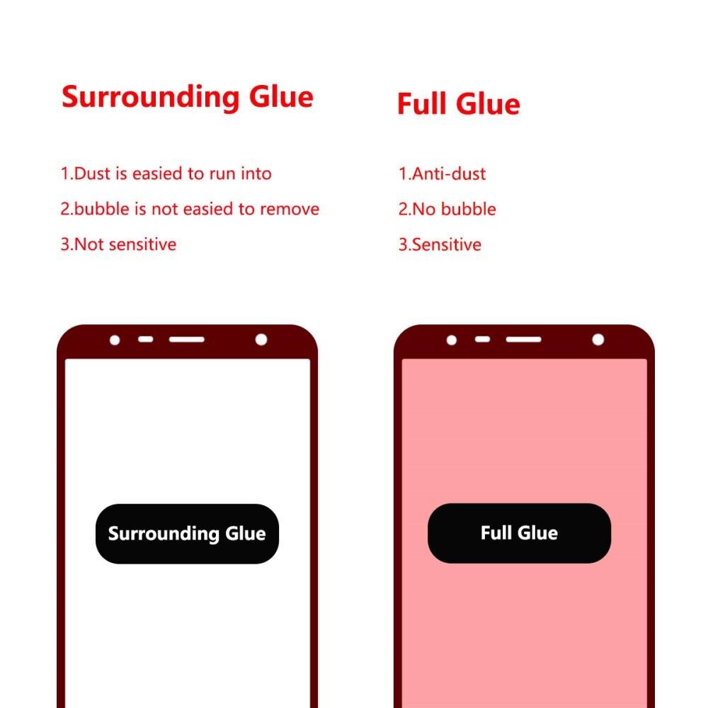 Full Glue Tempered Glass Samsung Galaxy J4 Plus 2018 Noir