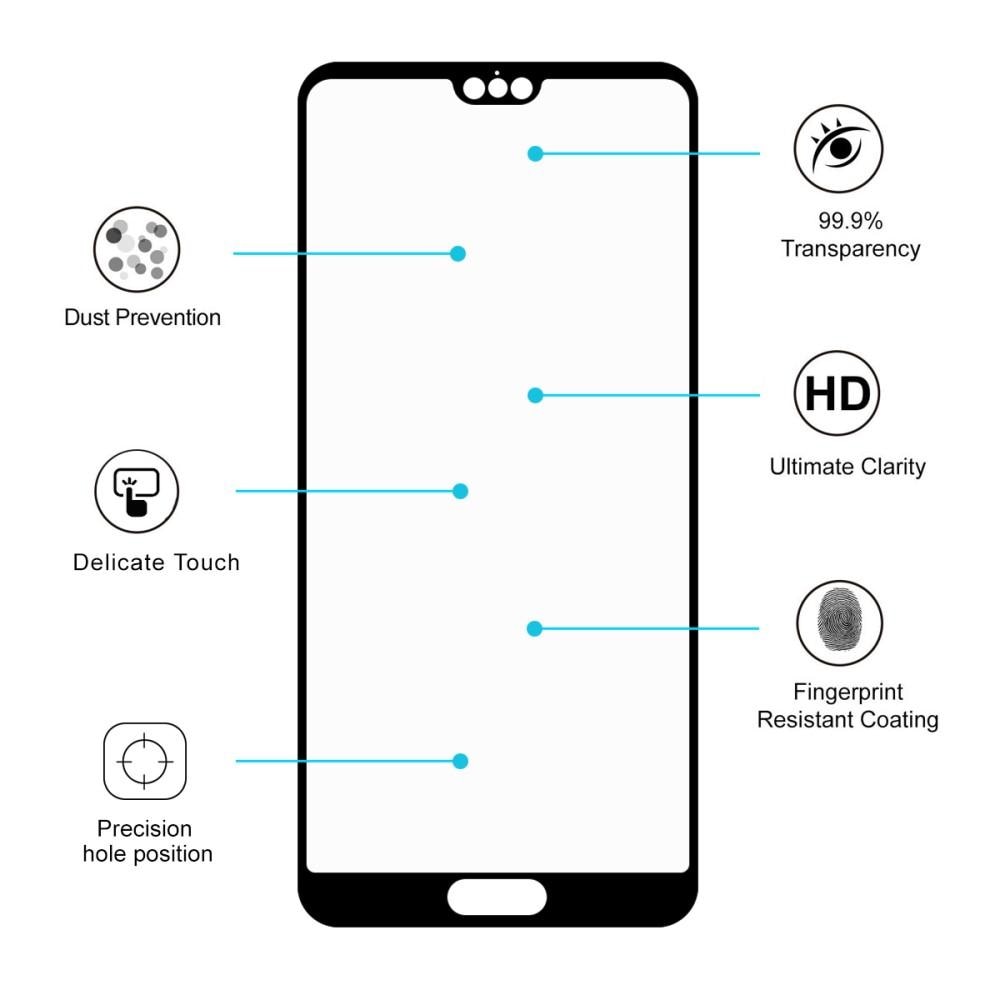 Full Glue Tempered Glass Huawei P20 Pro Noir