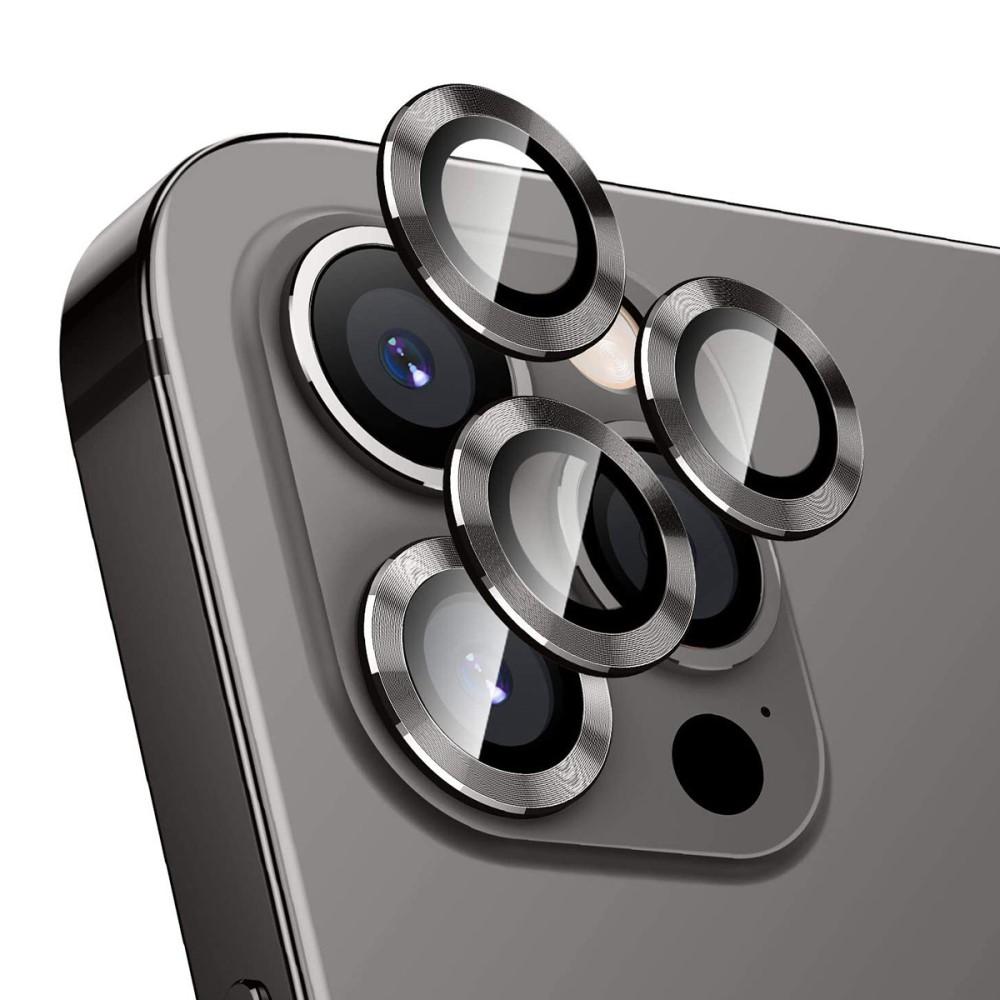Protecteur d'objectif aluminium verre trempé iPhone 12 Pro Noir