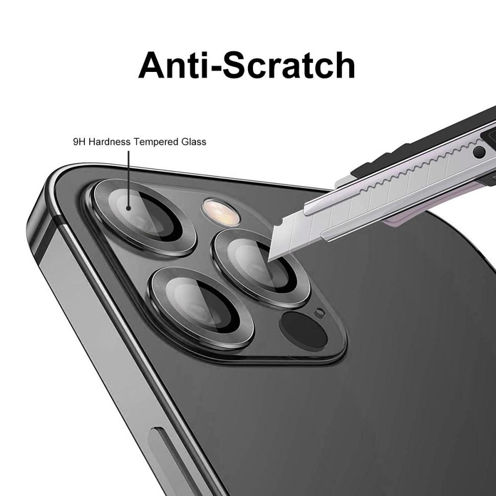 Protecteur d'objectif aluminium verre trempé iPhone 12 Pro Noir