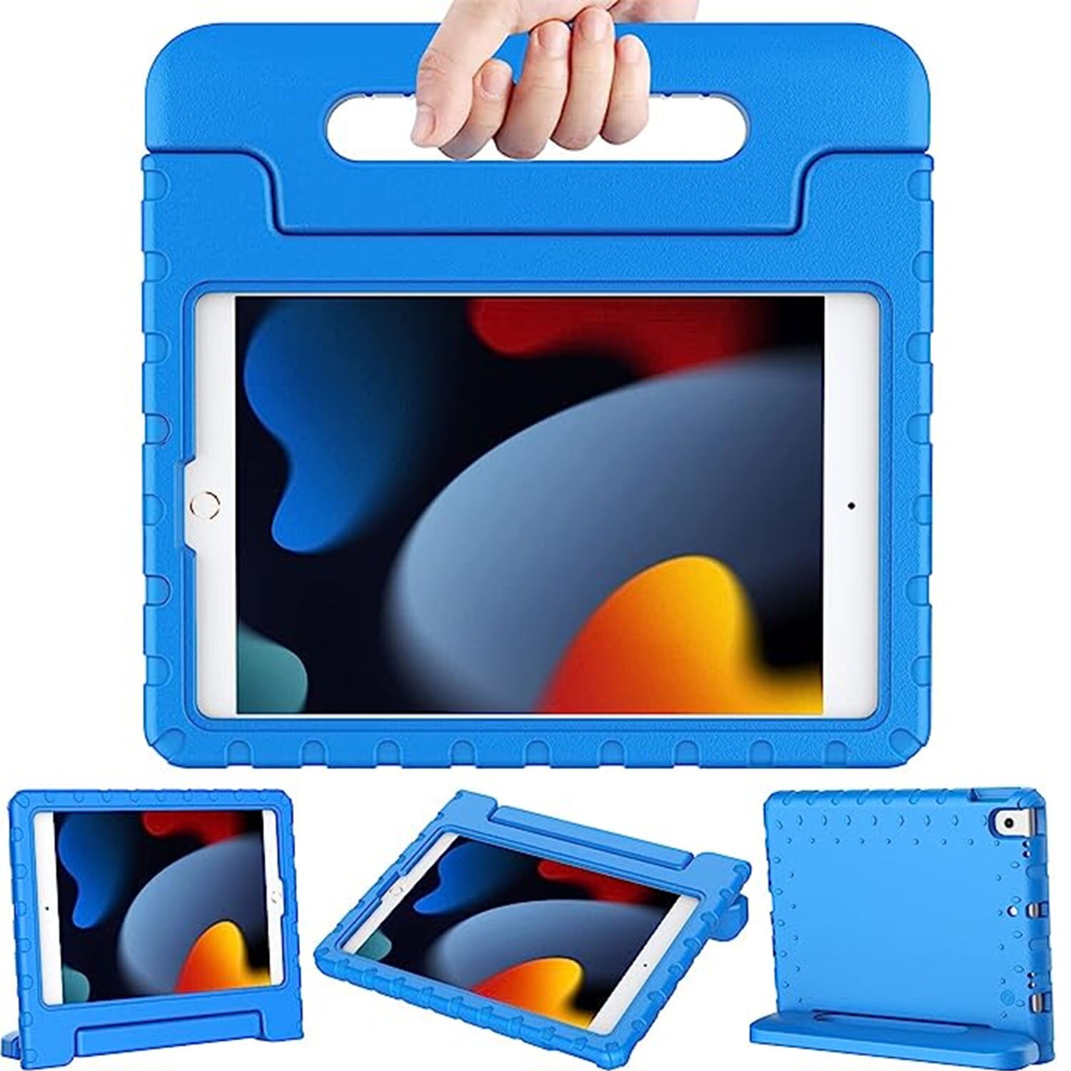 Coque EVA antichoc pour enfants Apple iPad 10.2 9th Gen (2021), Bleu