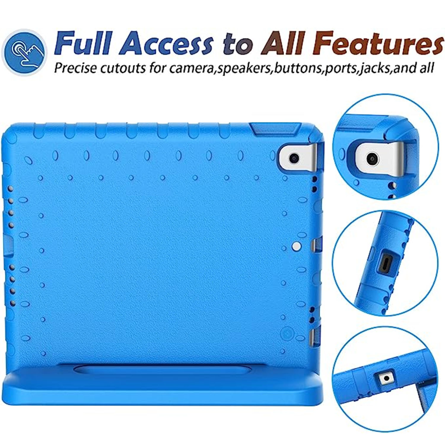 Coque antichoc pour enfants iPad 10.2 7th Gen (2019), bleu