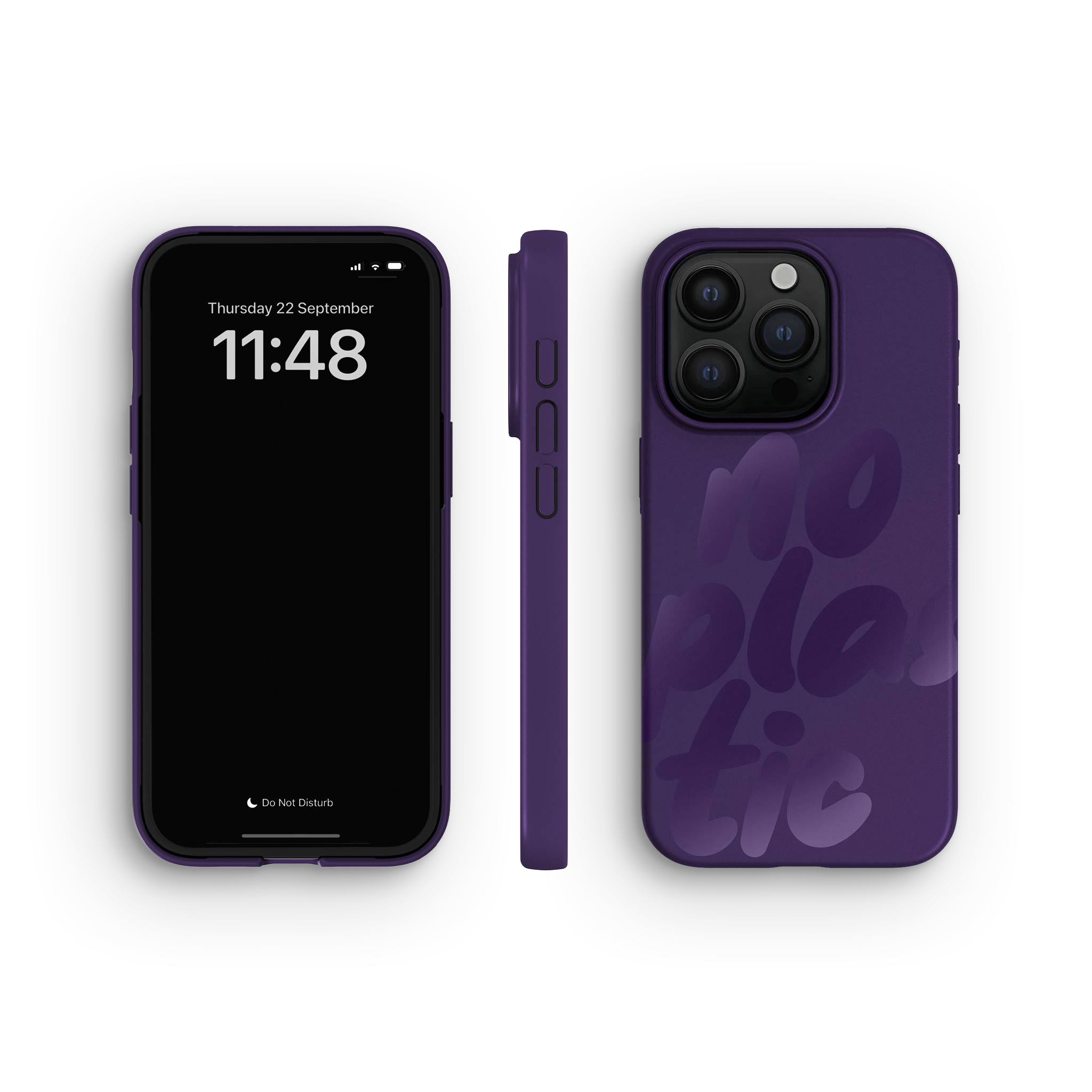 Coque pour iPhone 15 Pro, No Plastic Blackberry Purple