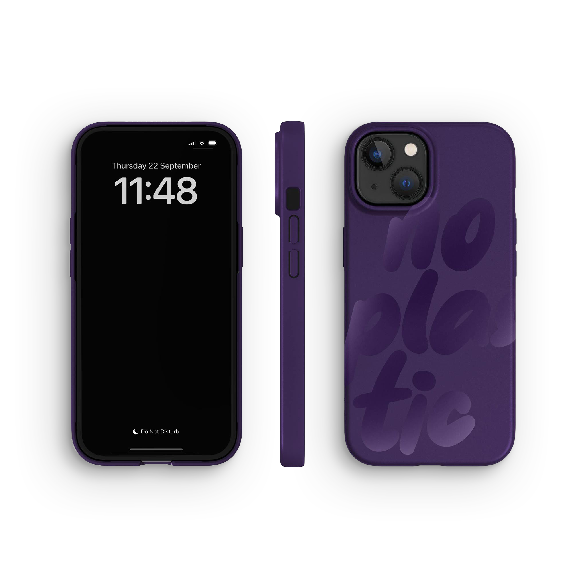 Coque pour iPhone 15, No Plastic Blackberry Purple