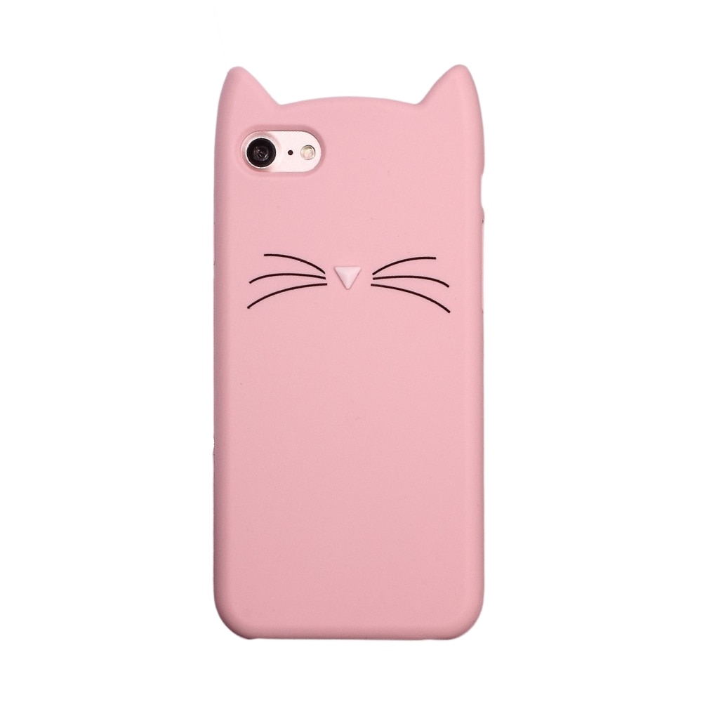 Coque en silicone Chat iPhone 7/8/SE, rose