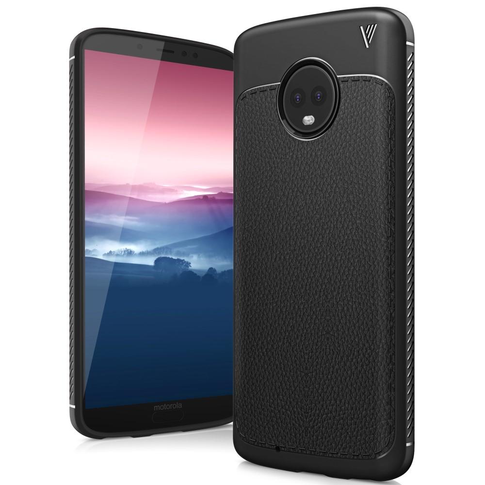 Gentry Series Leather TPU Case Motorola Moto G6 Black