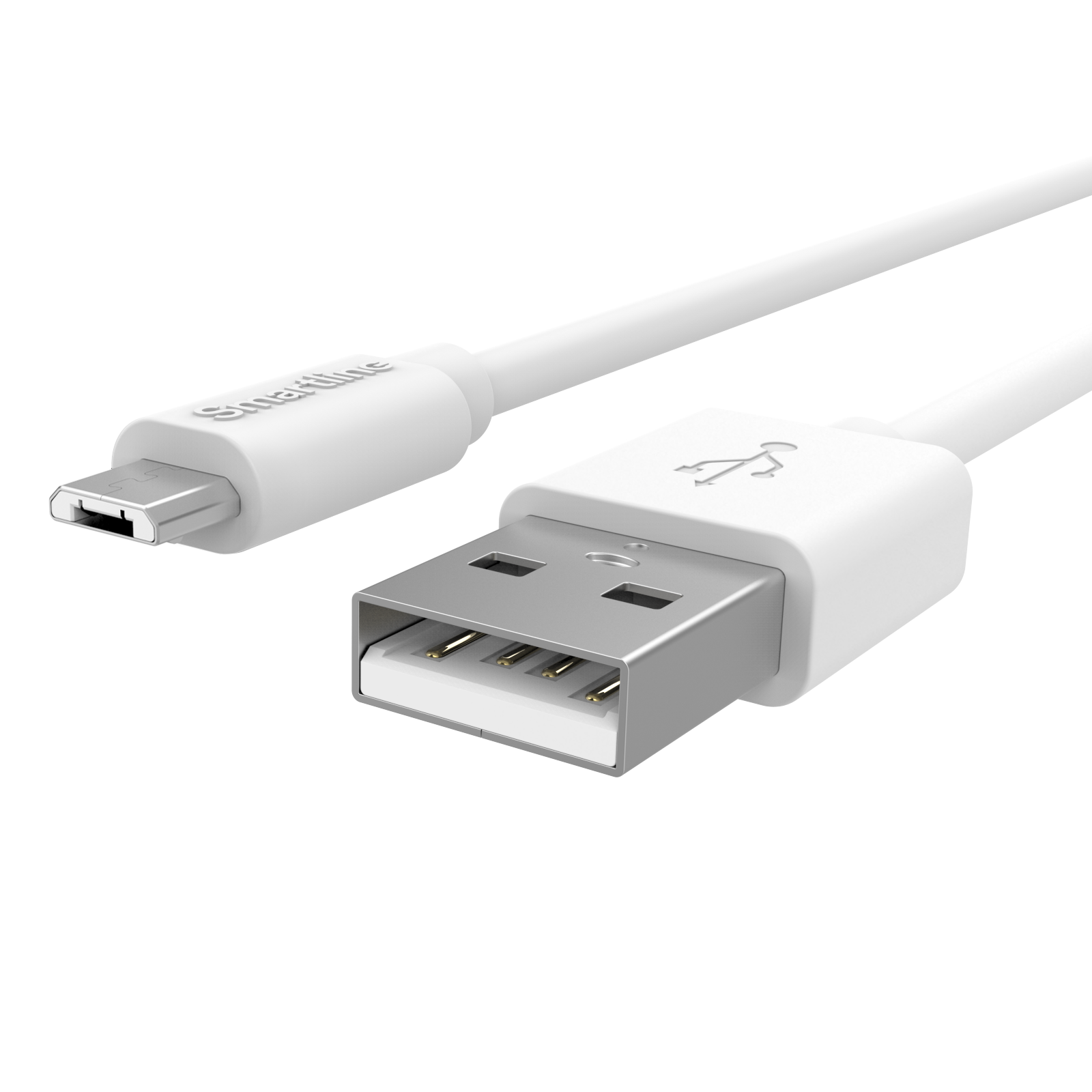 Câble USB-A vers MicroUSB 1 mètre Blanc