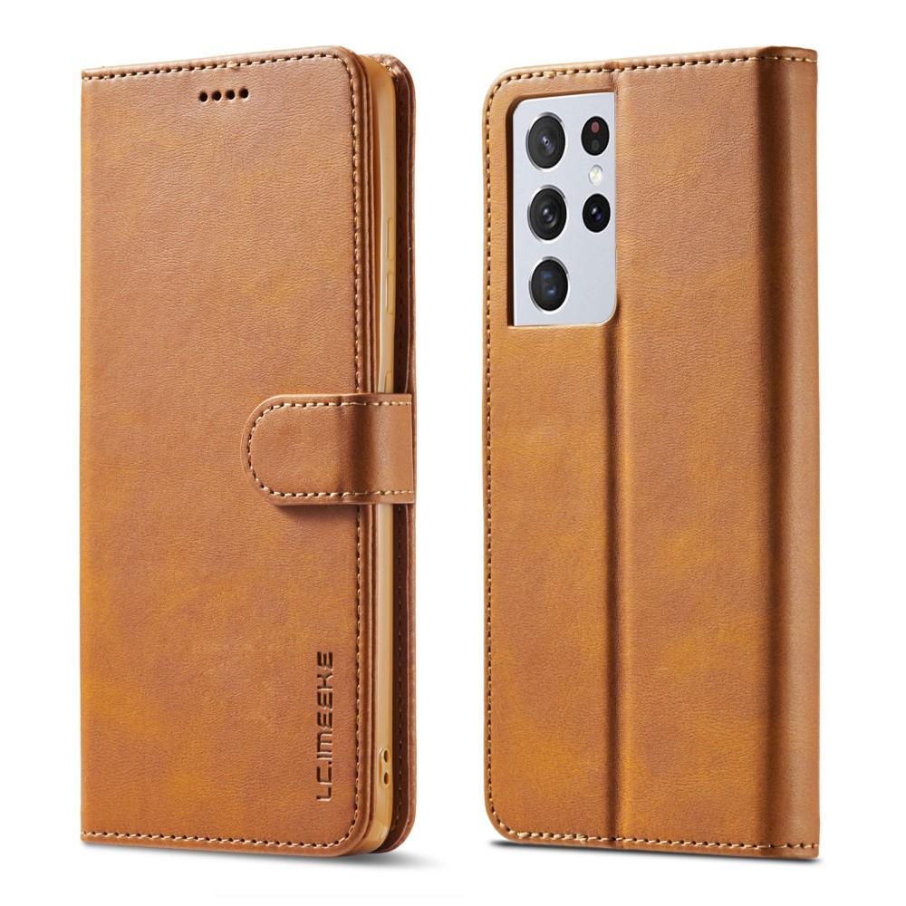 Étui portefeuille Samsung Galaxy S21 Ultra Cognac