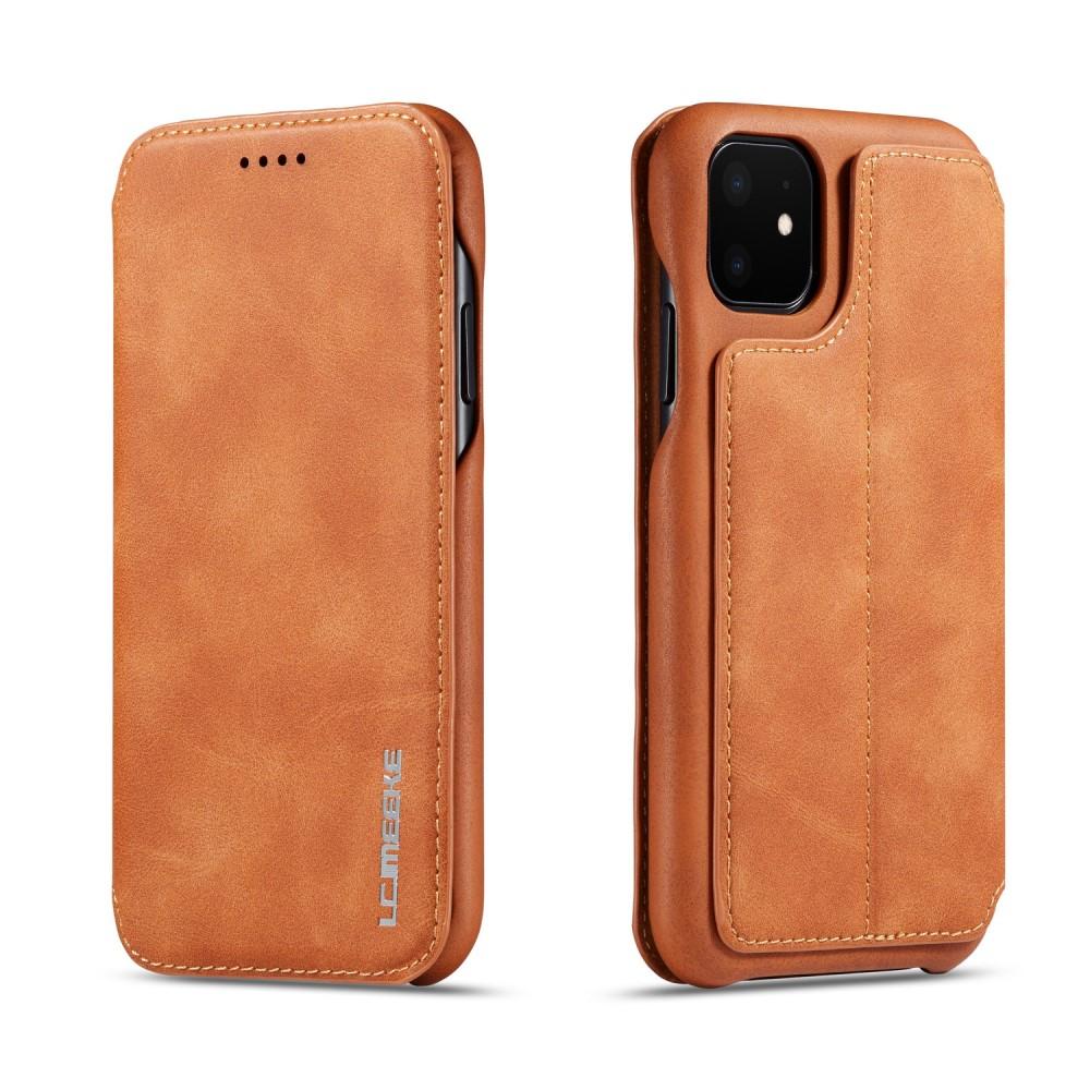 Étui portefeuille mince iPhone 11 Cognac