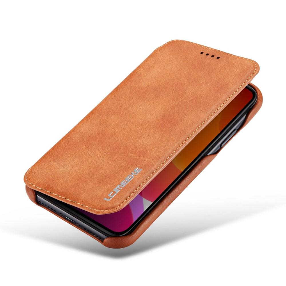 Étui portefeuille mince iPhone 11 Cognac