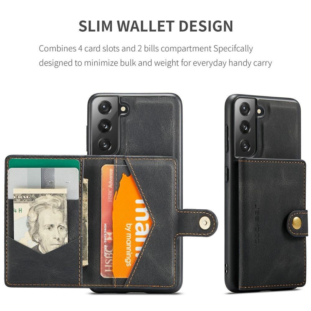 Coque Magnetic Wallet Card Case Samsung Galaxy S21 Black