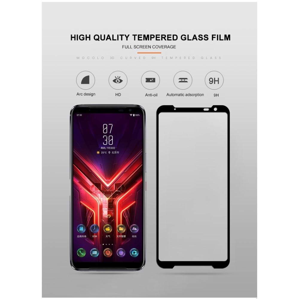 Verre trempé à couverture complète Asus ROG Phone 3 Noir