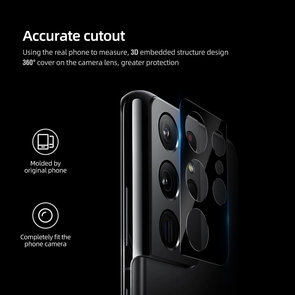 0.22mm InvisiFilm Caméra Protecteur (2 pièces) Samsung Galaxy S21 Ultra Noir