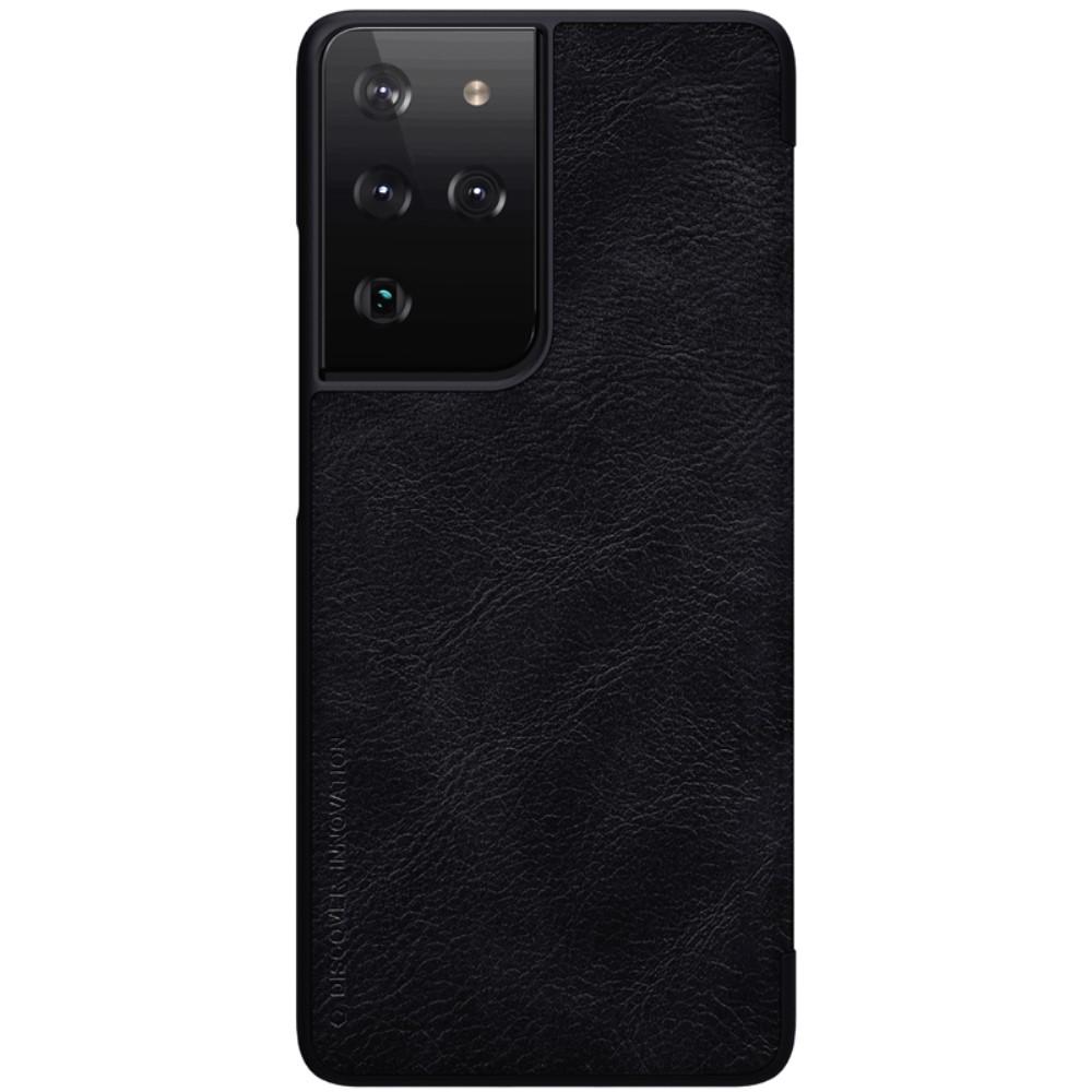 Qin Series Etuis en cuir Samsung Galaxy S21 Ultra Noir