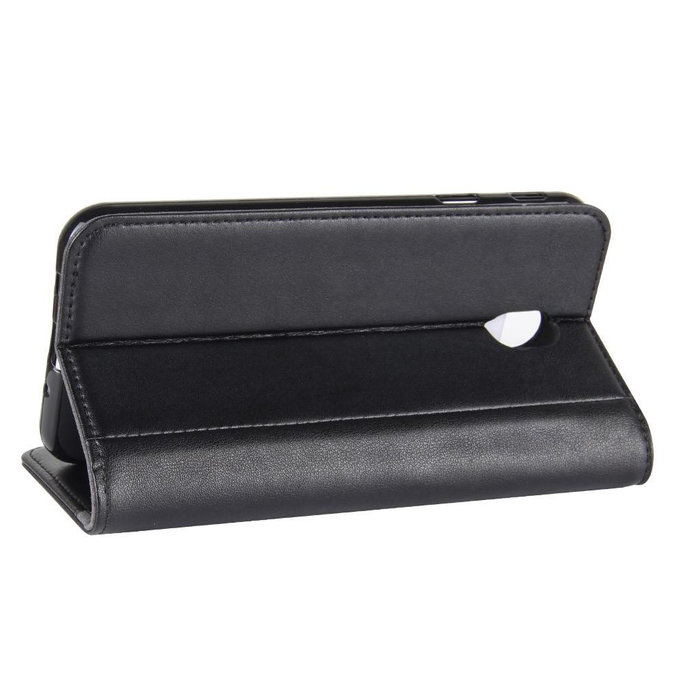 Étui en cuir veritable Samsung Galaxy J3 2017, Noir