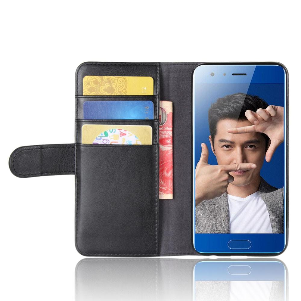 Étui en cuir veritable Huawei Honor 9, Noir
