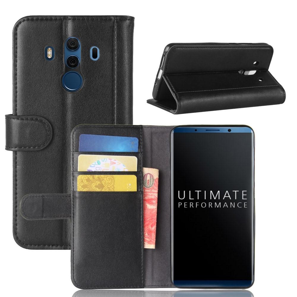 Étui en cuir veritable Huawei Mate 10 Pro, Noir
