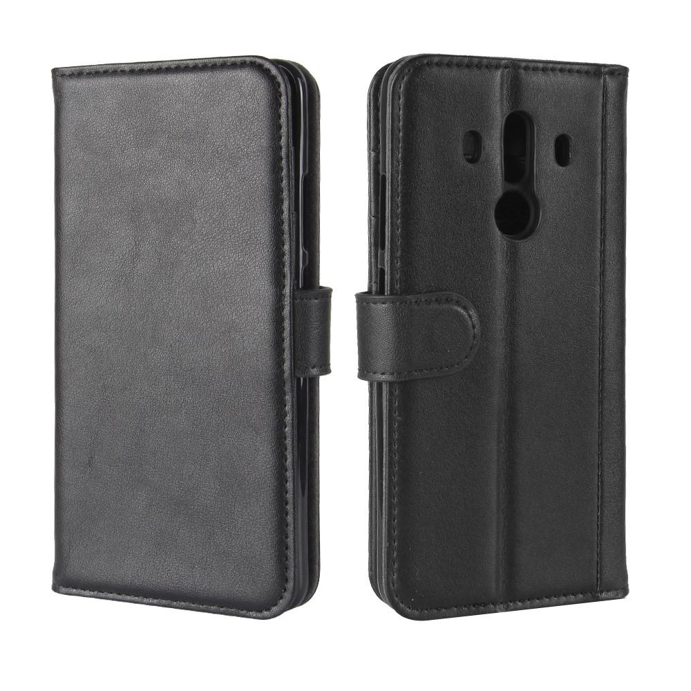 Étui en cuir veritable Huawei Mate 10 Pro, Noir