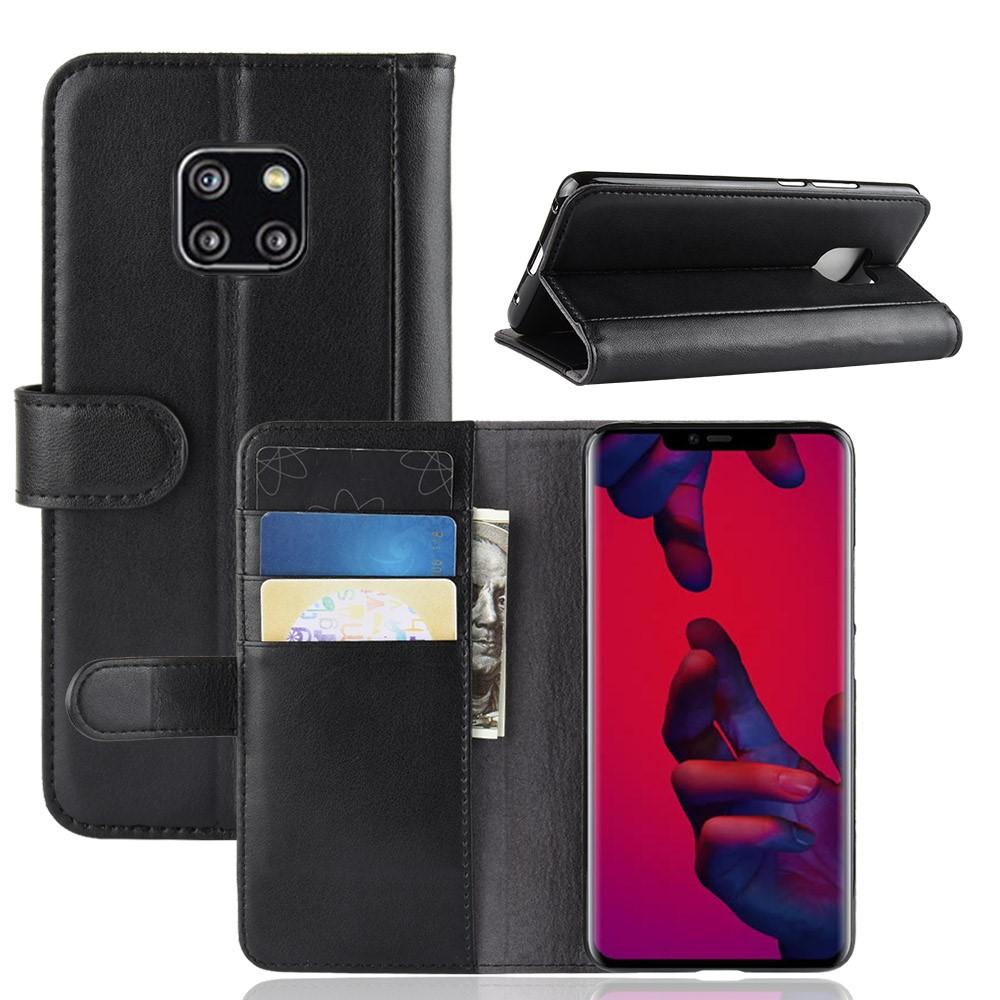 Étui en cuir veritable Huawei Mate 20 Pro, Noir