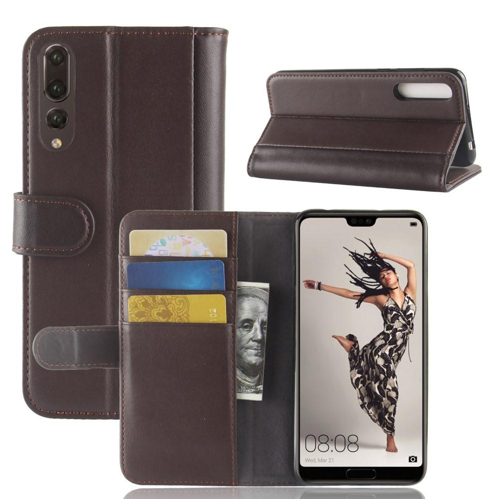 Étui en cuir veritable Huawei P20 Pro, Marron