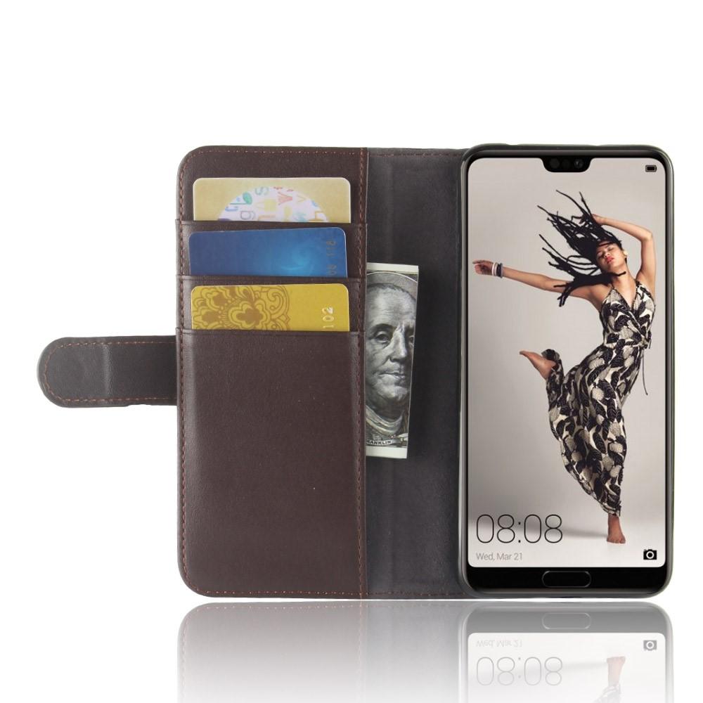Étui en cuir veritable Huawei P20 Pro, Marron