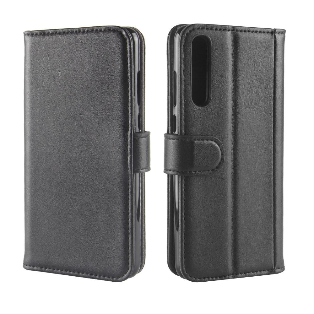 Étui en cuir veritable Huawei P20 Pro, Noir
