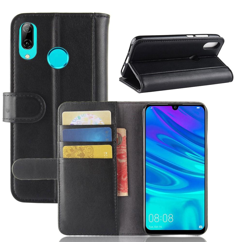 Étui en cuir veritable Huawei P30 Lite, noir