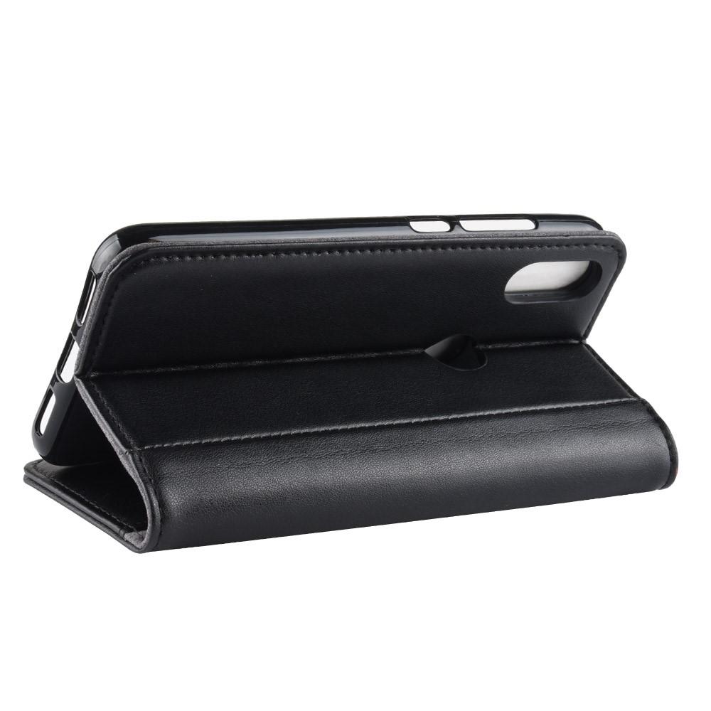 Étui en cuir veritable Huawei P30 Lite, Noir