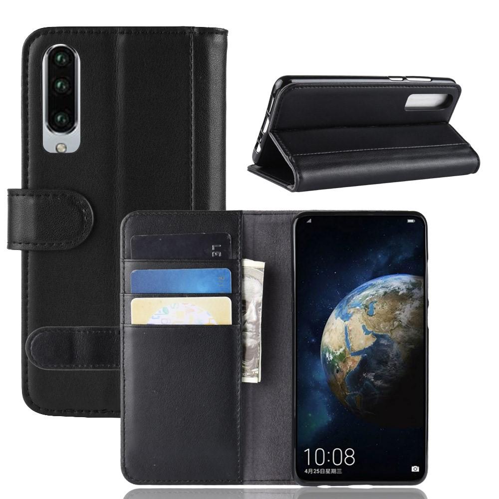 Étui en cuir veritable Huawei P30, Noir