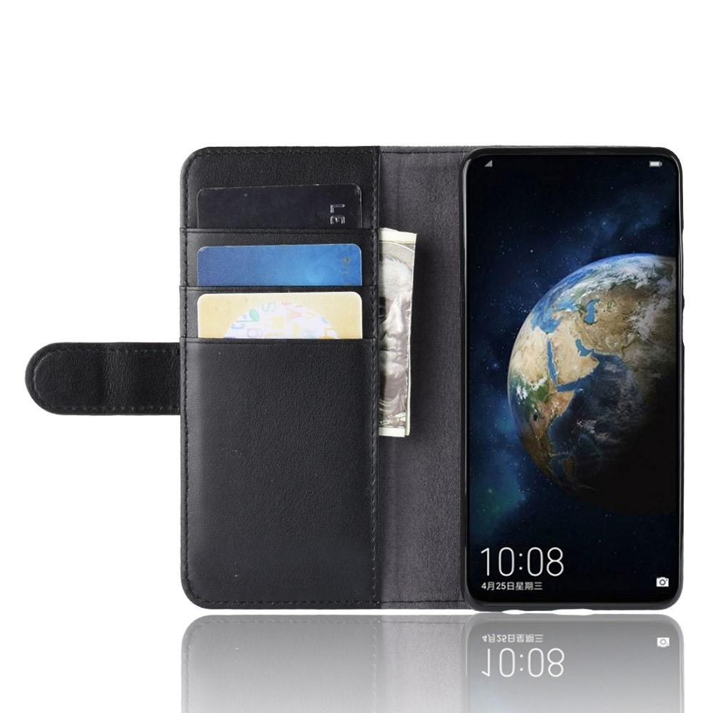 Étui en cuir veritable Huawei P30, Noir