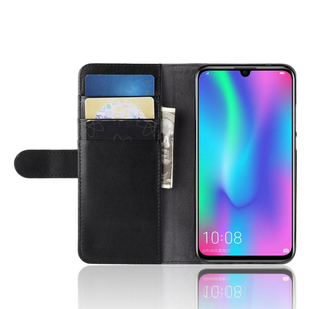 Étui en cuir veritable Huawei P Smart 2019, noir