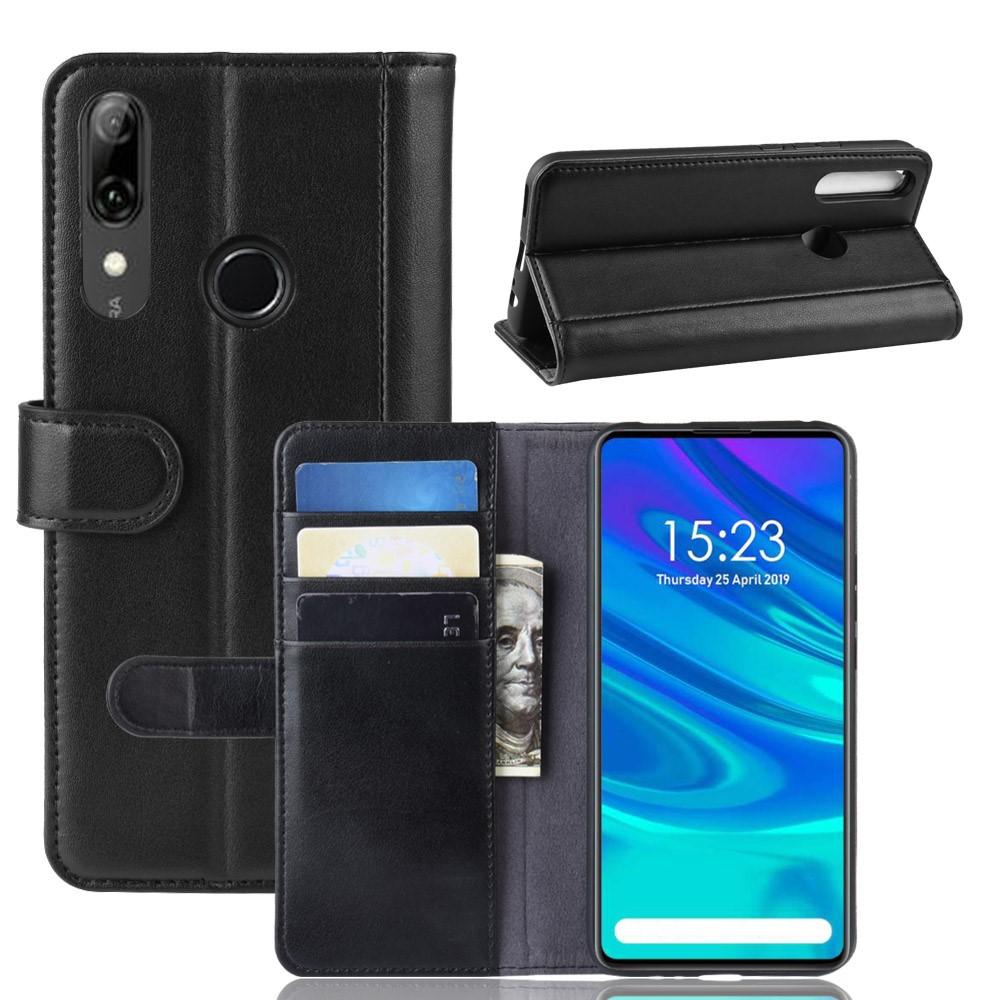 Étui en cuir veritable Huawei P Smart Z, Noir