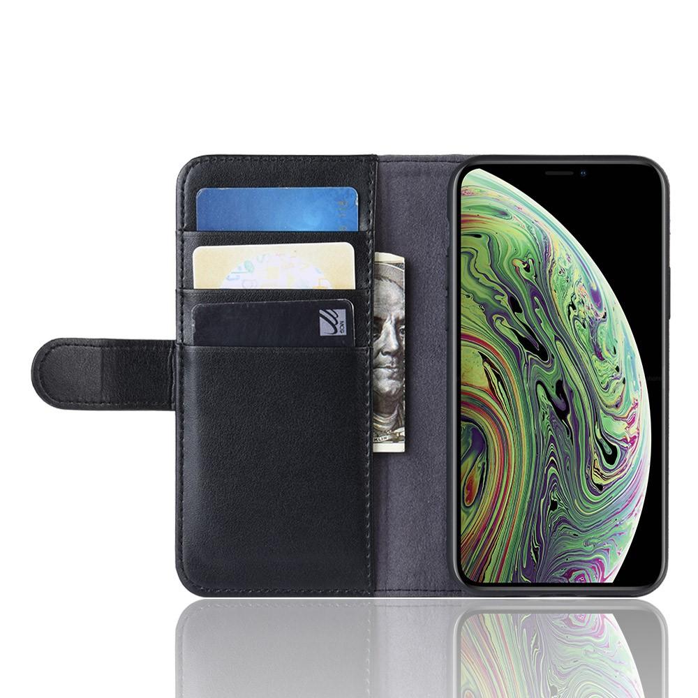Étui en cuir veritable iPhone 11 Pro, Noir