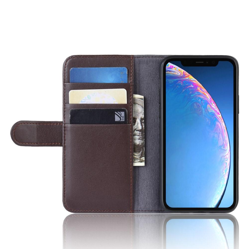 Étui en cuir veritable iPhone 11, Marron