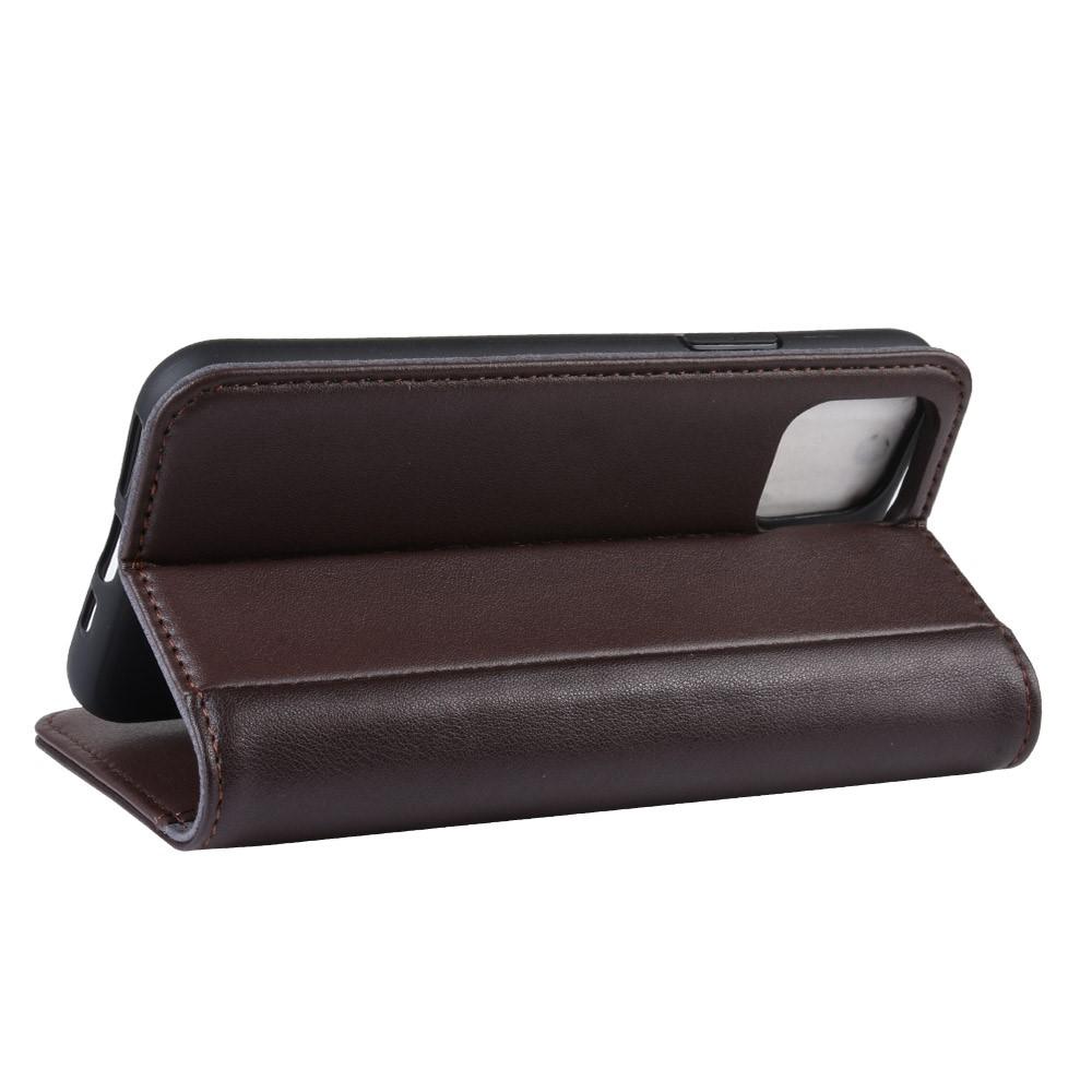 Étui en cuir veritable iPhone 11, Marron