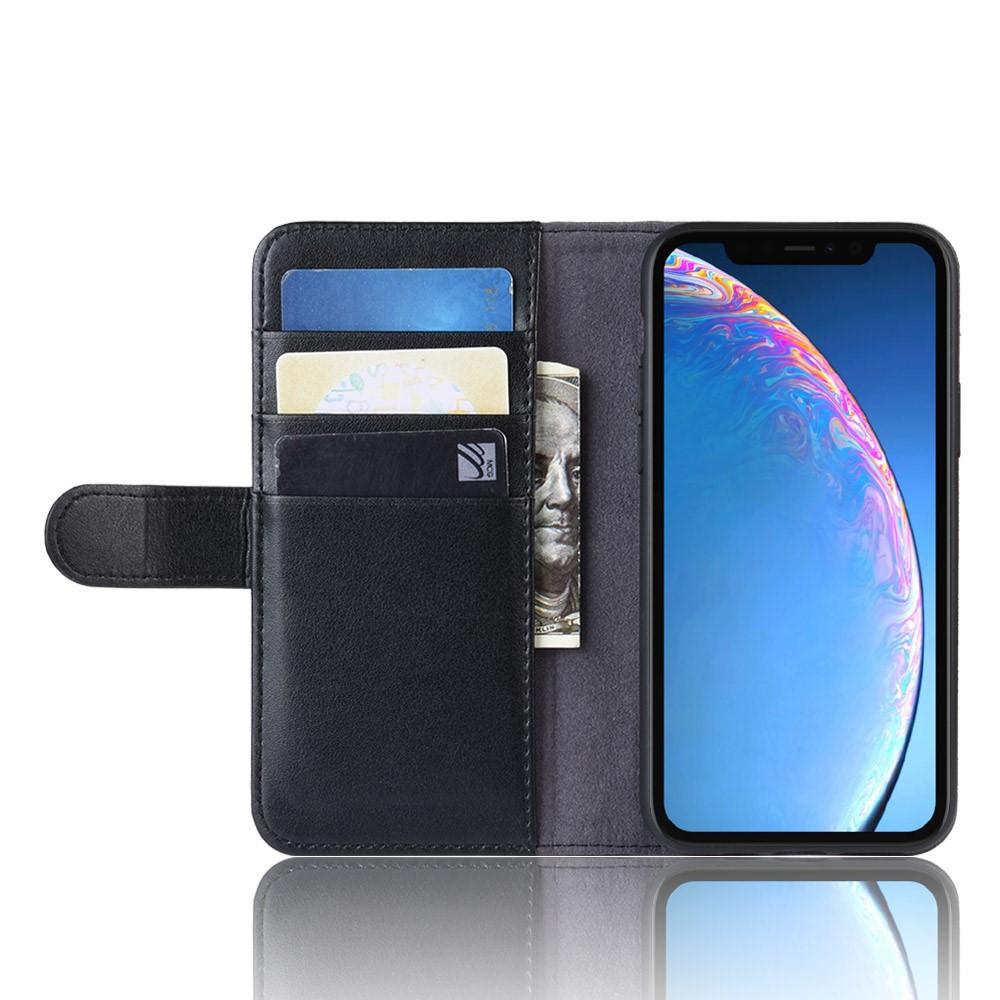 Étui en cuir veritable iPhone 11, Noir
