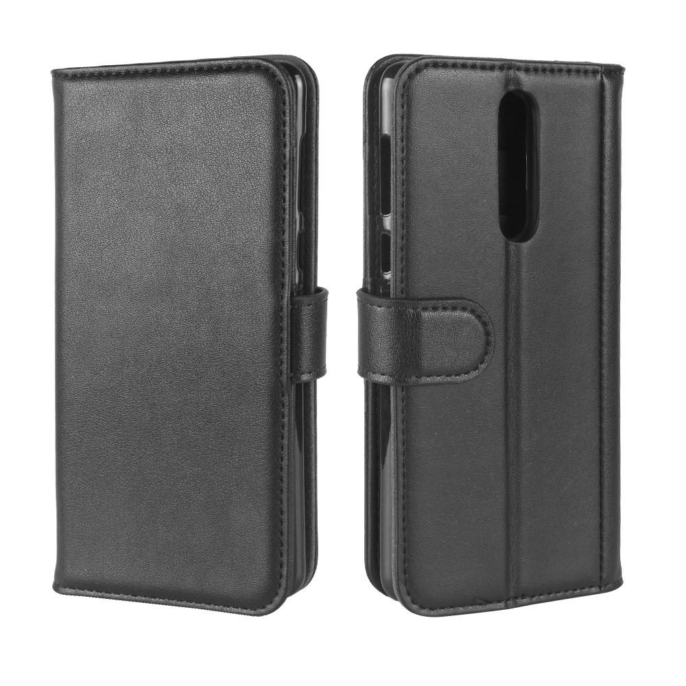 Étui en cuir veritable Nokia 8, Noir