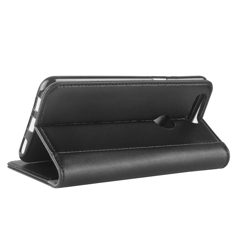 Étui en cuir veritable  OnePlus 5T, Noir