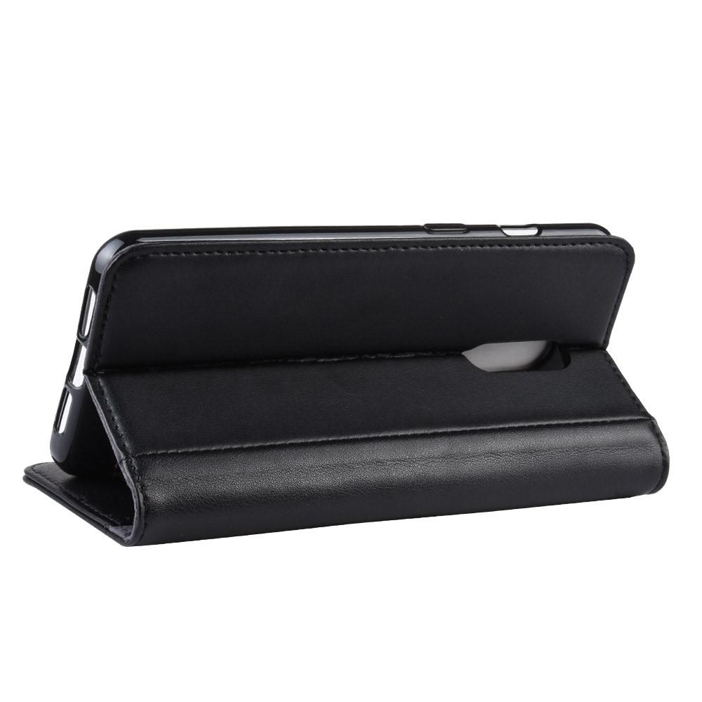 Étui en cuir veritable  OnePlus 7, Noir