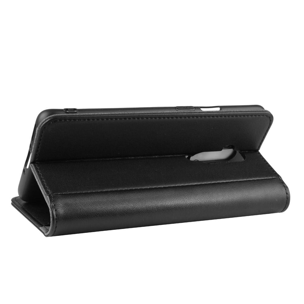 Étui en cuir veritable  OnePlus 7T Pro, Noir
