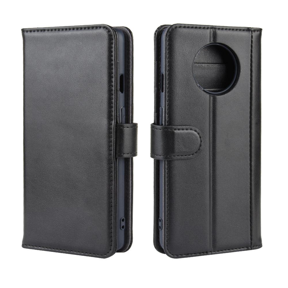 Étui en cuir veritable  OnePlus 7T, Noir