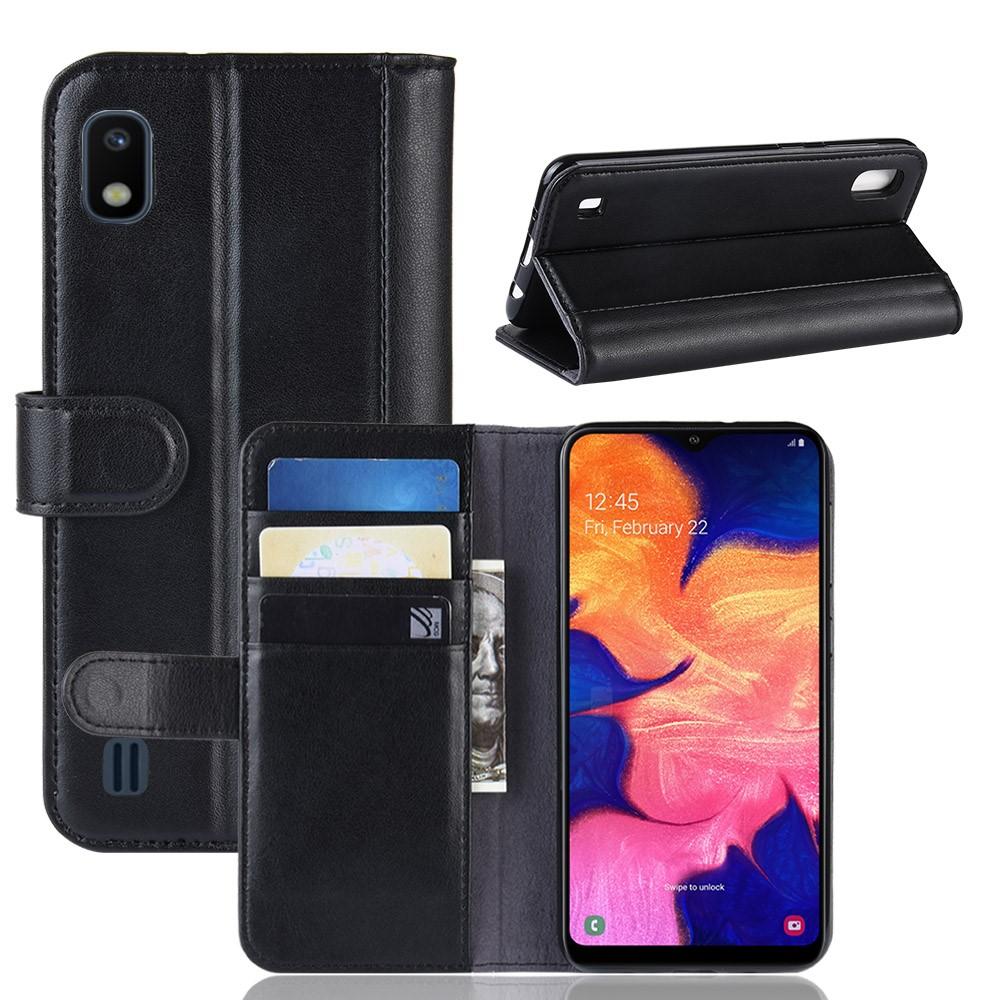 Étui en cuir veritable Samsung Galaxy A10, Noir