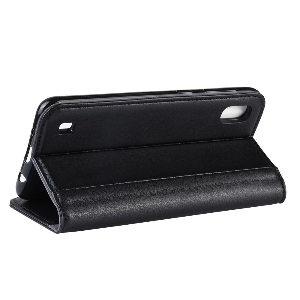 Étui en cuir veritable Samsung Galaxy A10, Noir