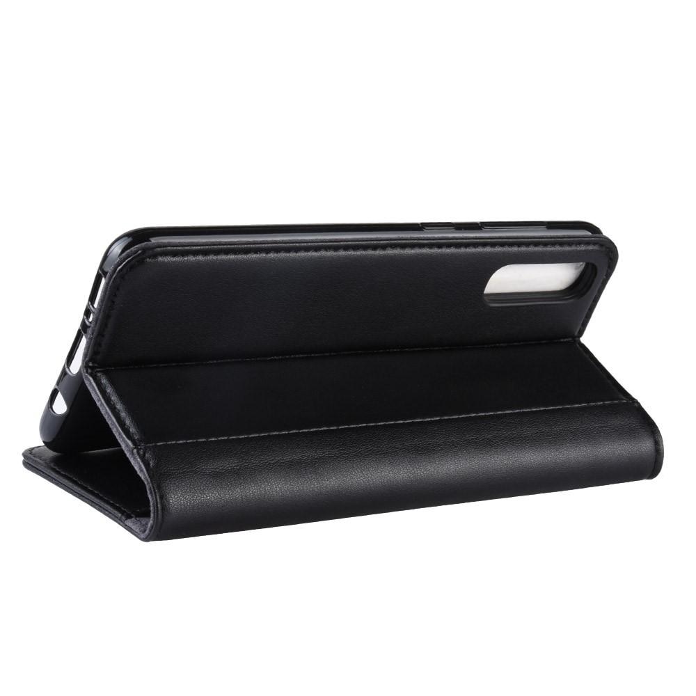 Étui en cuir veritable Samsung Galaxy A50, Noir